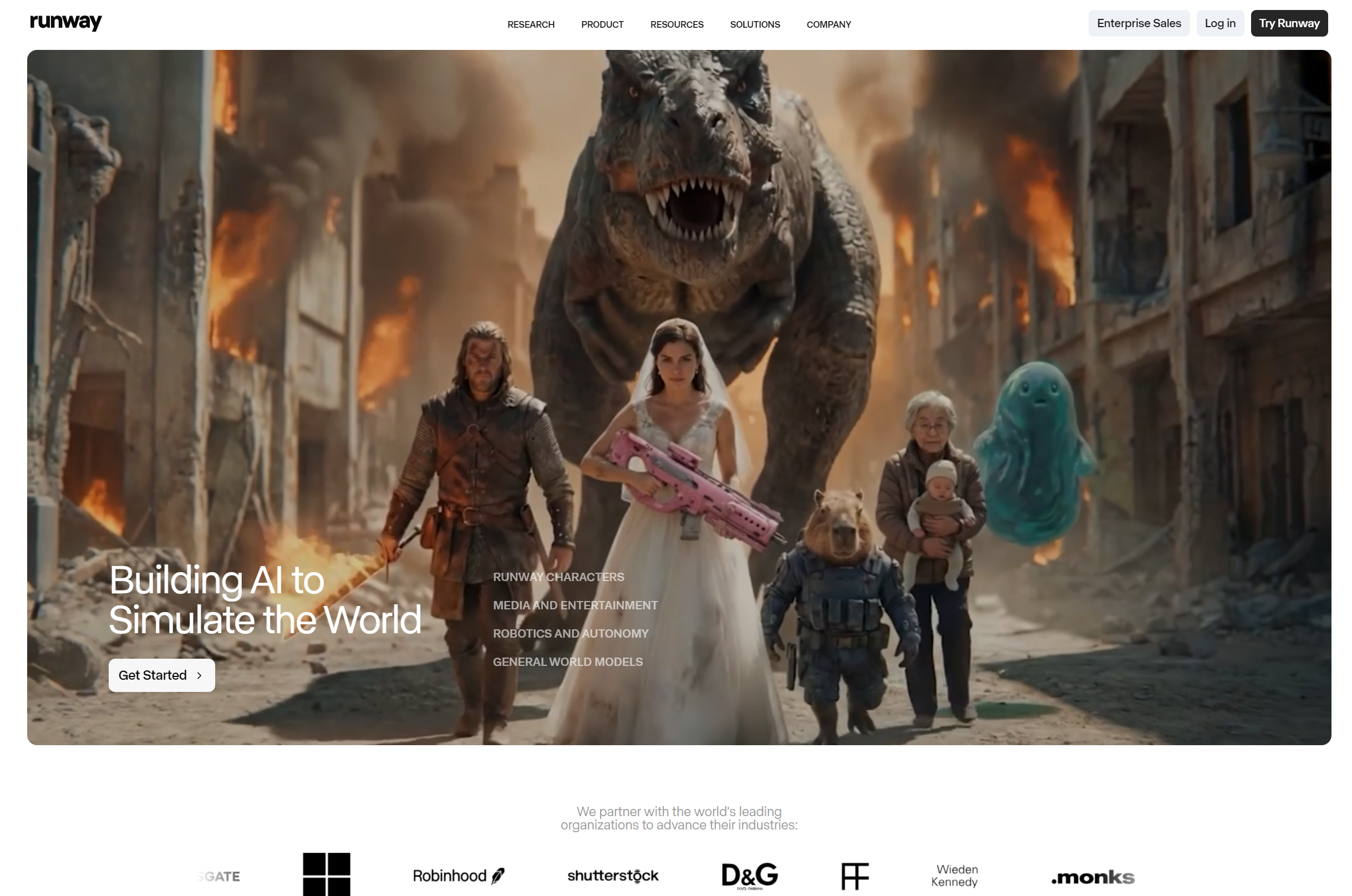 Runway-AI视频生成领域的领先者,电影级画质和精细的控制能力