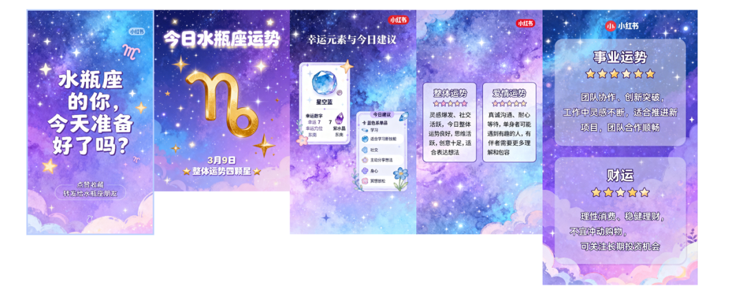 GLM-5图片生成,小红书星座运势图片