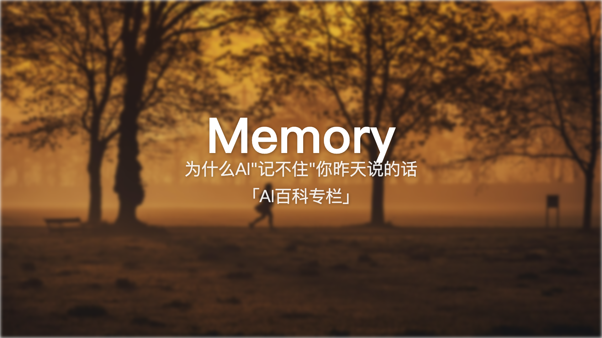 Memory：为什么AI"记不住"你昨天说的话