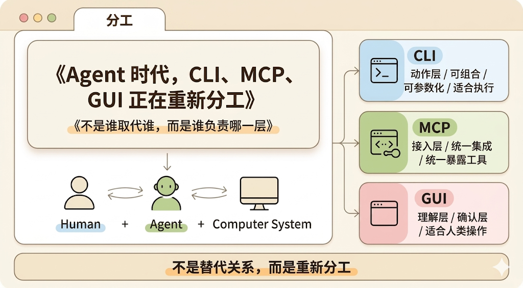 钉钉、飞书集体转向 CLI,MCP 已死、GUI 要出局了?