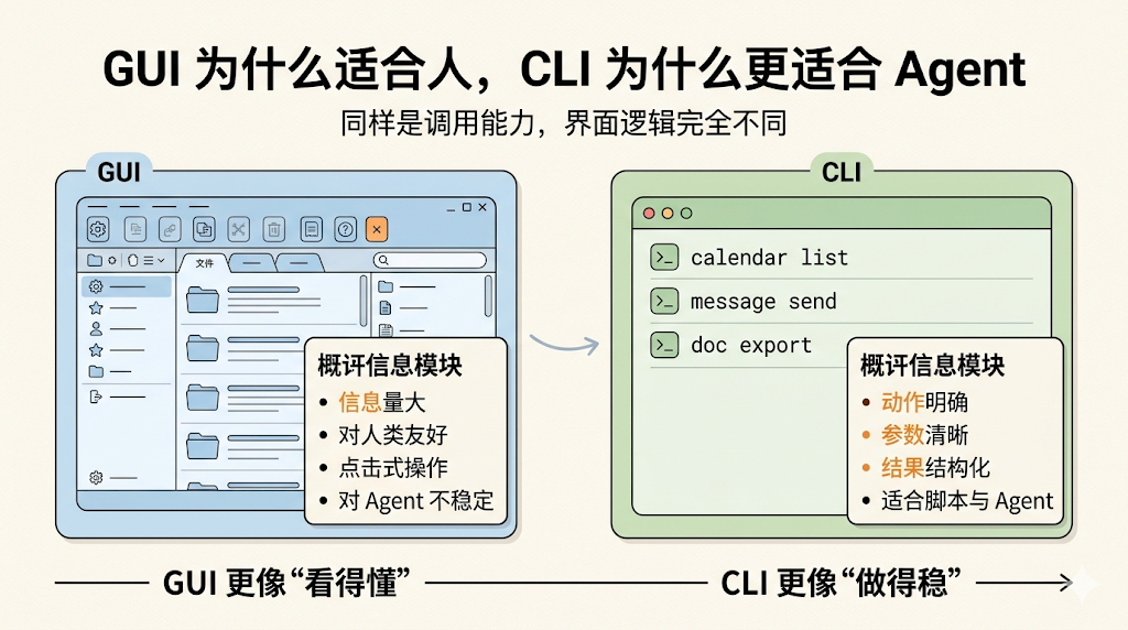 钉钉、飞书集体转向 CLI,MCP 已死、GUI 要出局了?