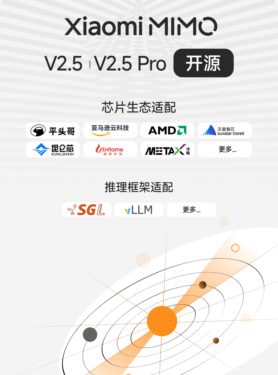小米 MiMo-V2.5 系列开源，Orbit百万亿 Token 计划启动