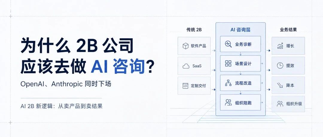 OpenAI、Claude 开始做咨询了，对国内 2B企业的启示是什么？