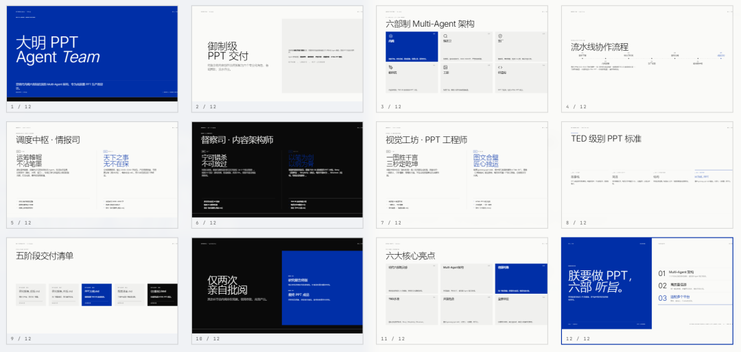 朕不想做PPT,于是创造了大明PPT Agent Team