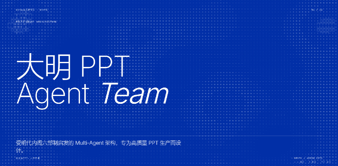 朕不想做PPT,于是创造了大明PPT Agent Team