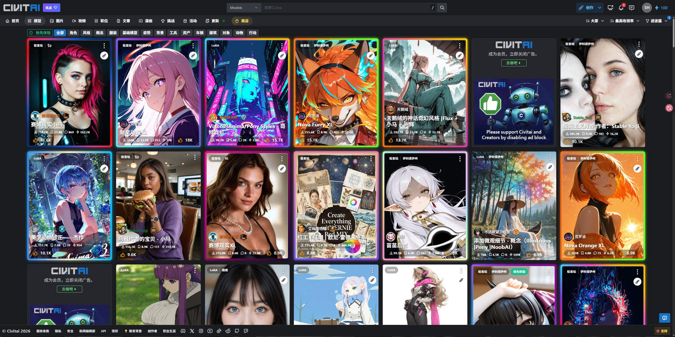 Civitai 评测:全球最大 AI 绘画模型社区,还能扛多久?
