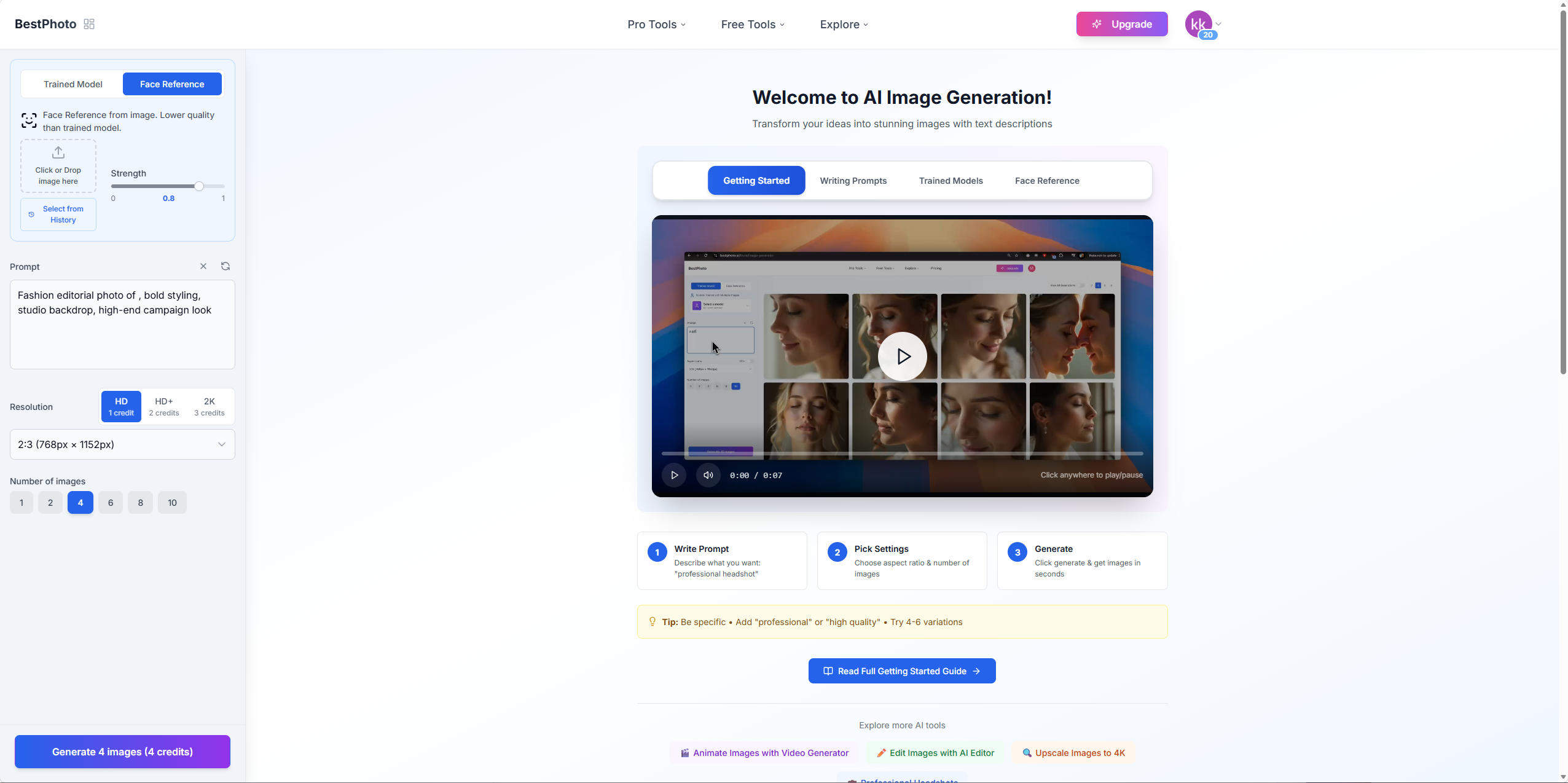 BestPhotoAI 评测:AI 换脸,但不只是换脸