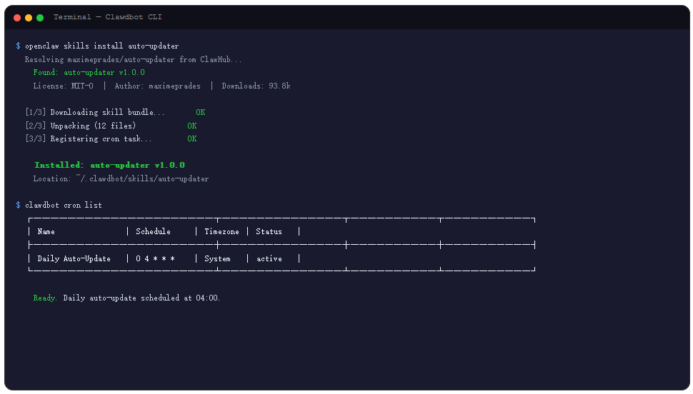 Auto-Updater：让 Clawdbot 自己更新自己