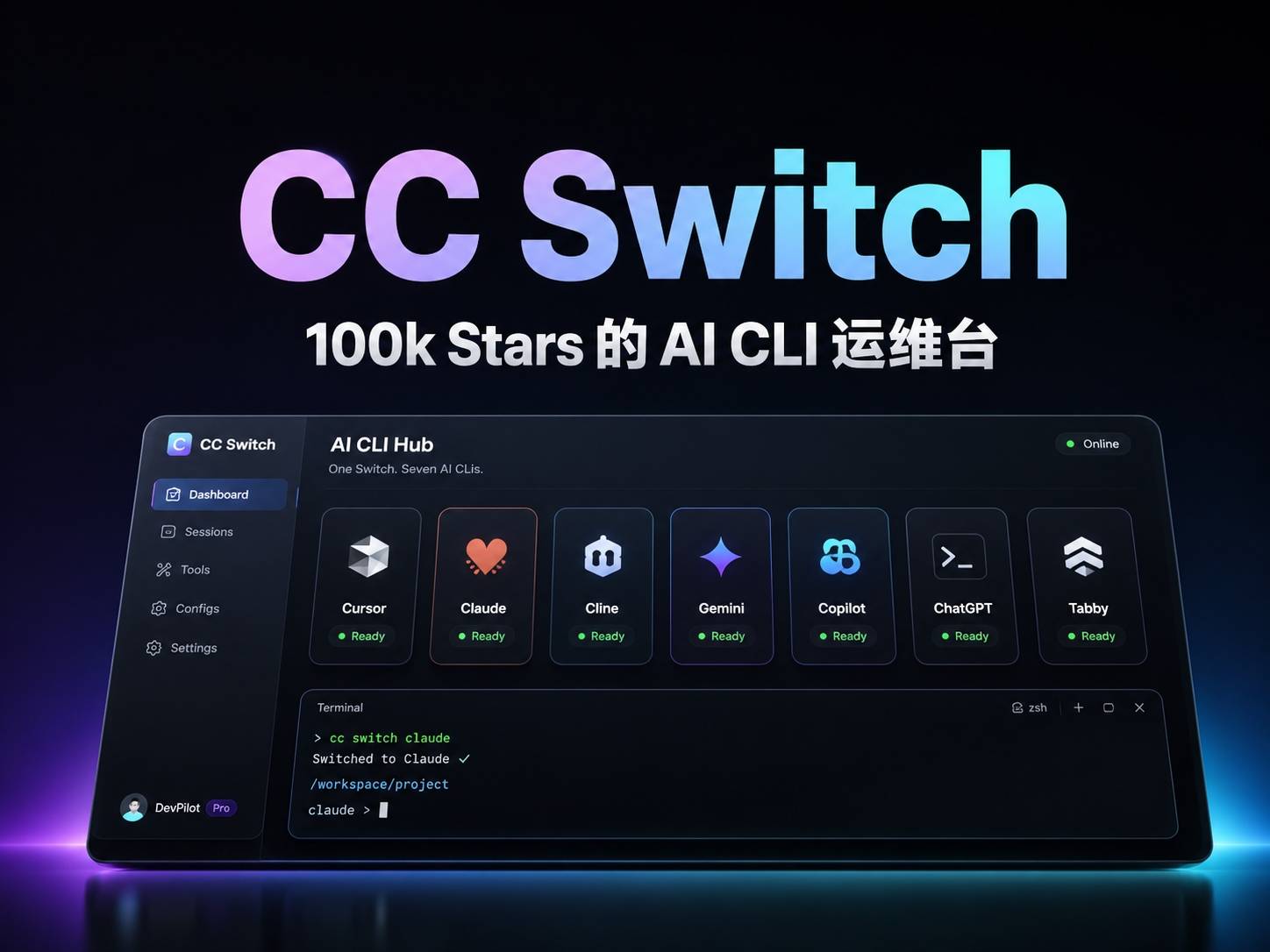 CC Switch：一个管七个 AI 编程 CLI 的桌面控制台