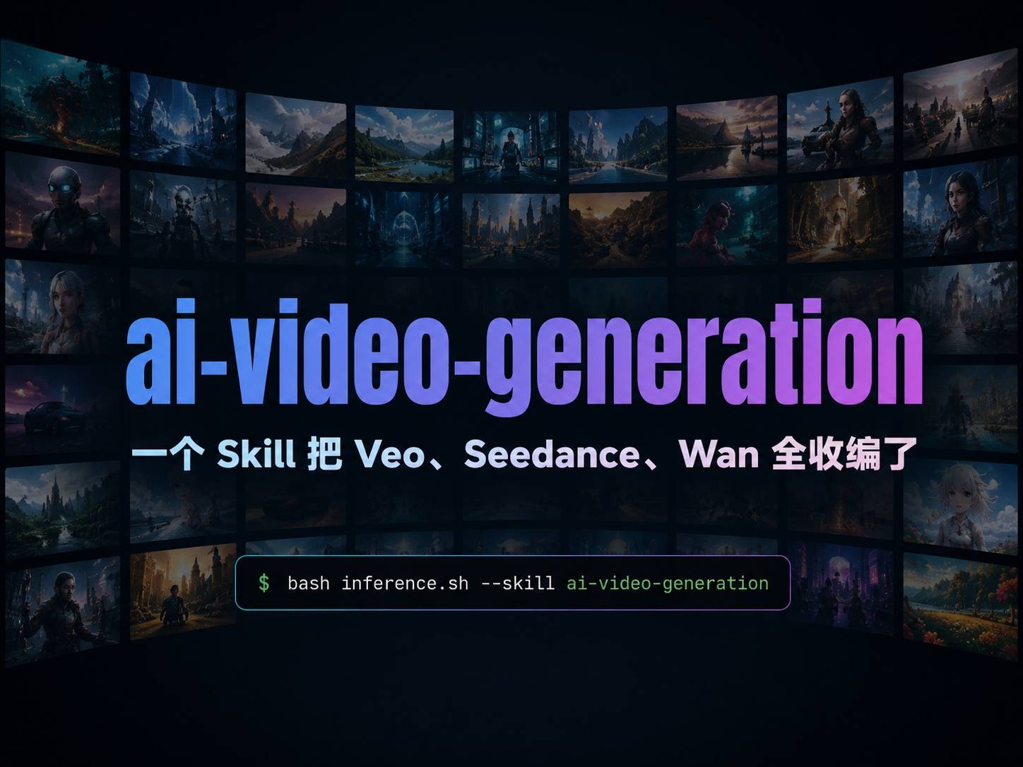 一条 belt 命令：拆开 inference.sh 的 ai-video-generation Skill