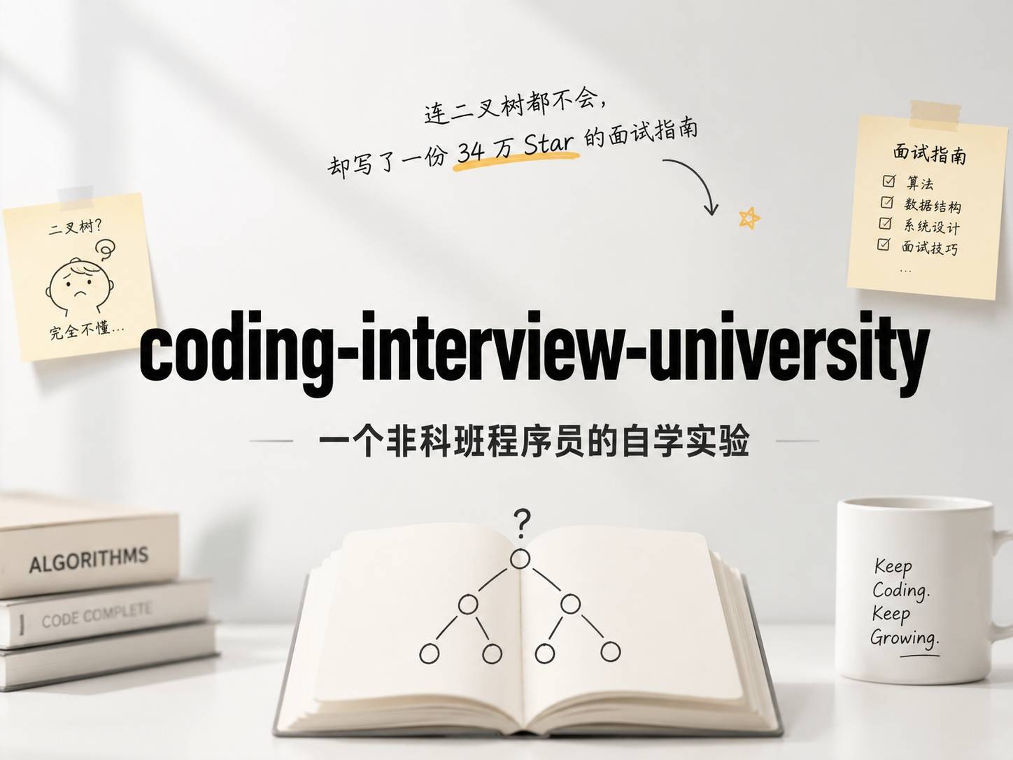 coding-interview-university:编程面试界最奇怪的 34 万 Star