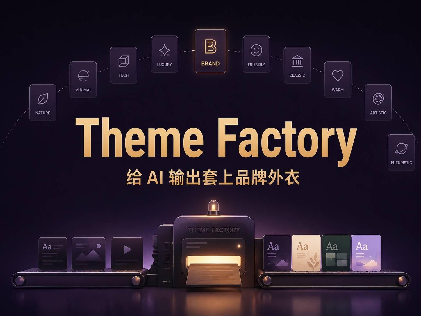 Anthropic 的 Theme Factory 是怎么把“视觉一致性”做成一条指令的
