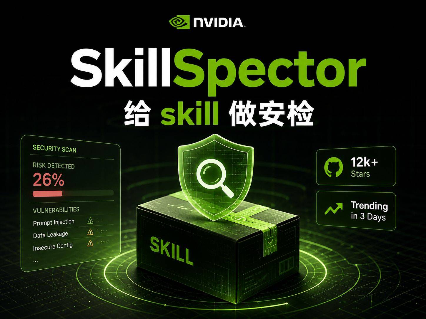 NVIDIA SkillSpector：AI Agent 技能装前安检，扫出 26% 的漏洞率不是吓你