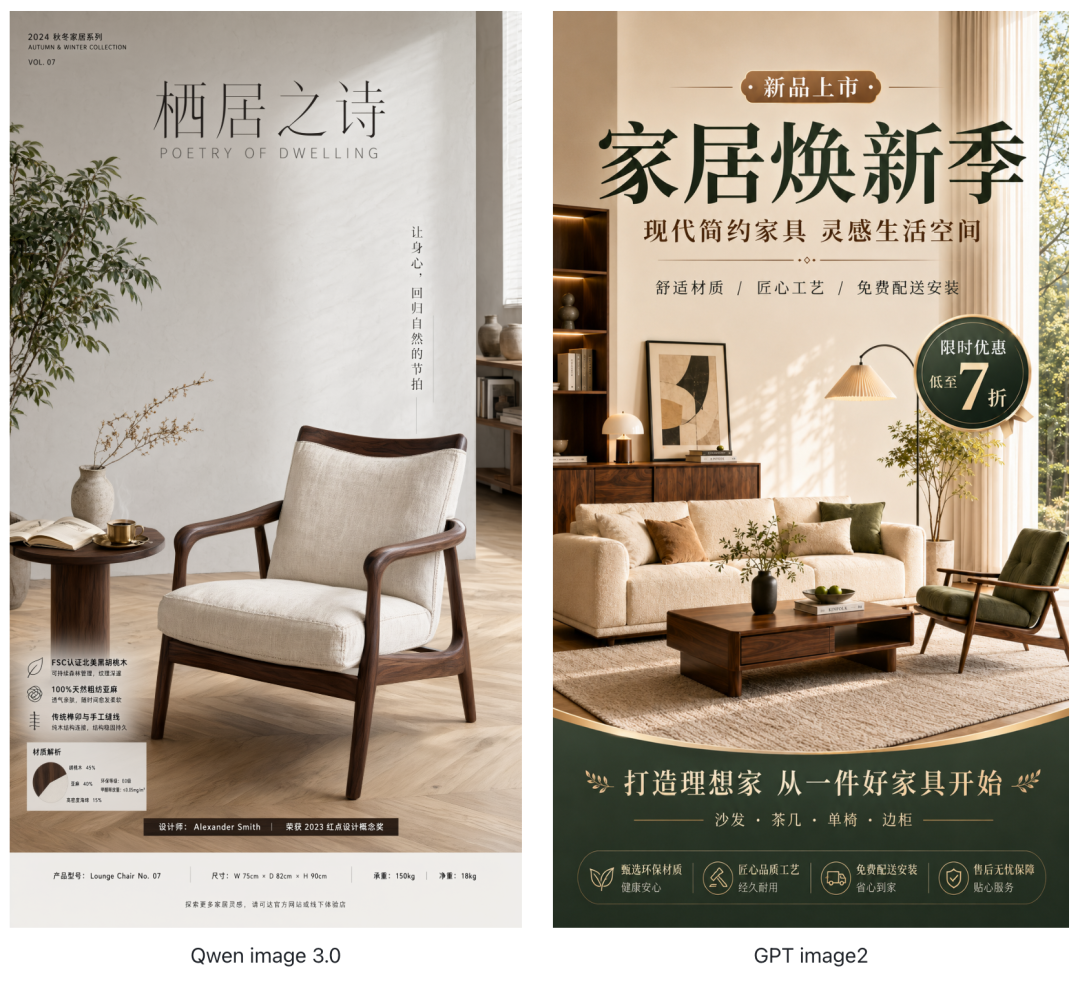 浅度测评：Qwen-Image 3.0 对比 GPT Image 2，6 大核心设计场景！