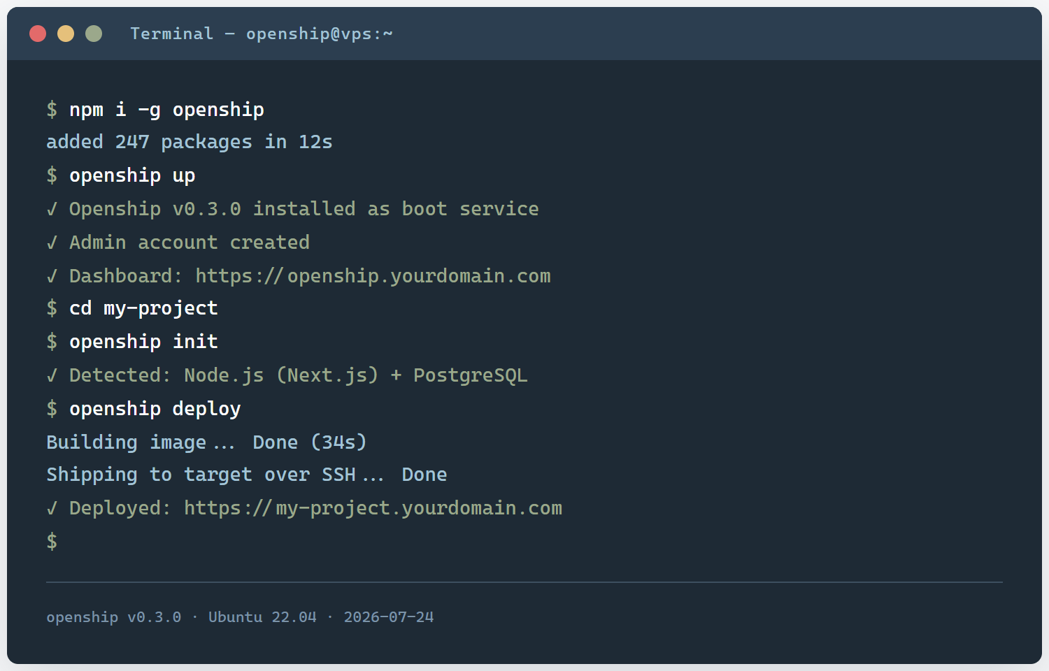 Openship:一个上线 7 天的 PaaS,凭什么跟 Coolify 抢饭碗?