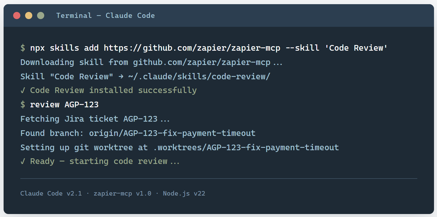 Zapier 把代码审查做成了一个 Skill,而且比你想象的要聪明