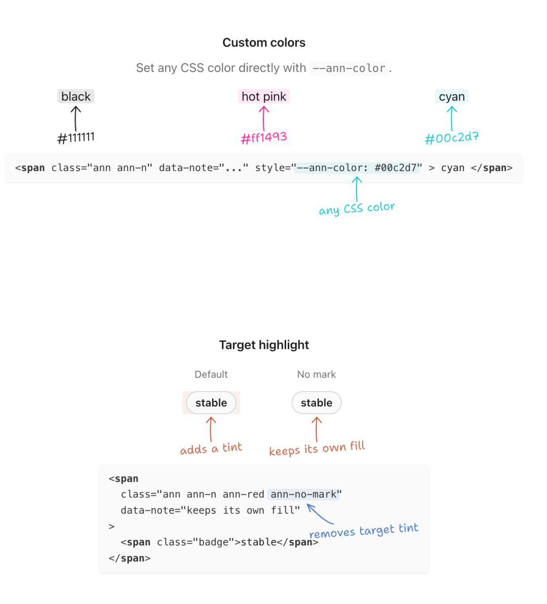 neat-annotations 的自定义颜色与目标高亮控制