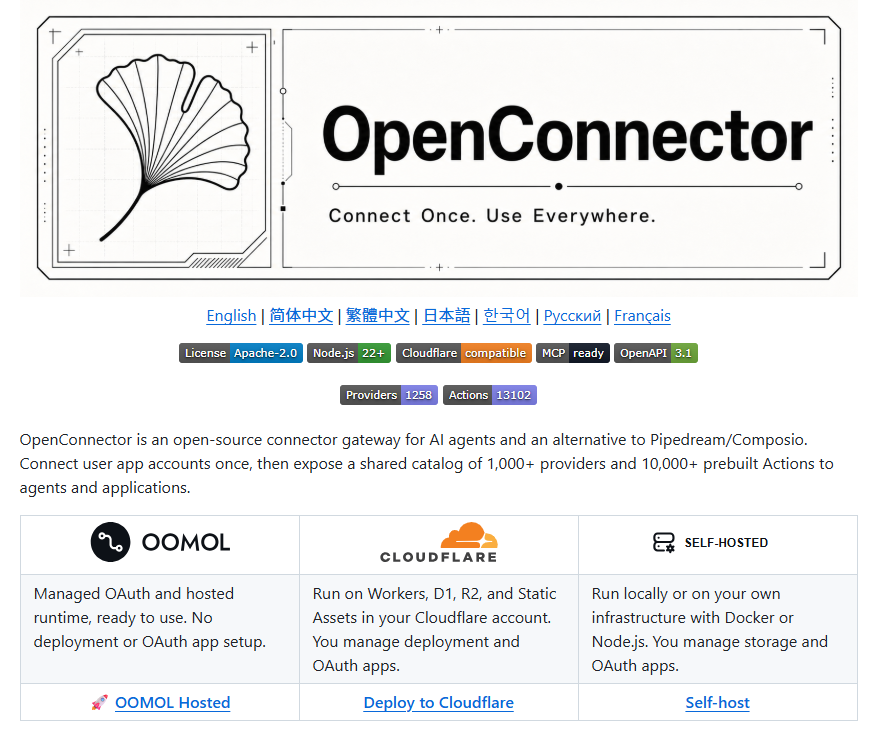 OpenConnector：AI Agent 的万能钥匙，1000+ SaaS 账号一键打通