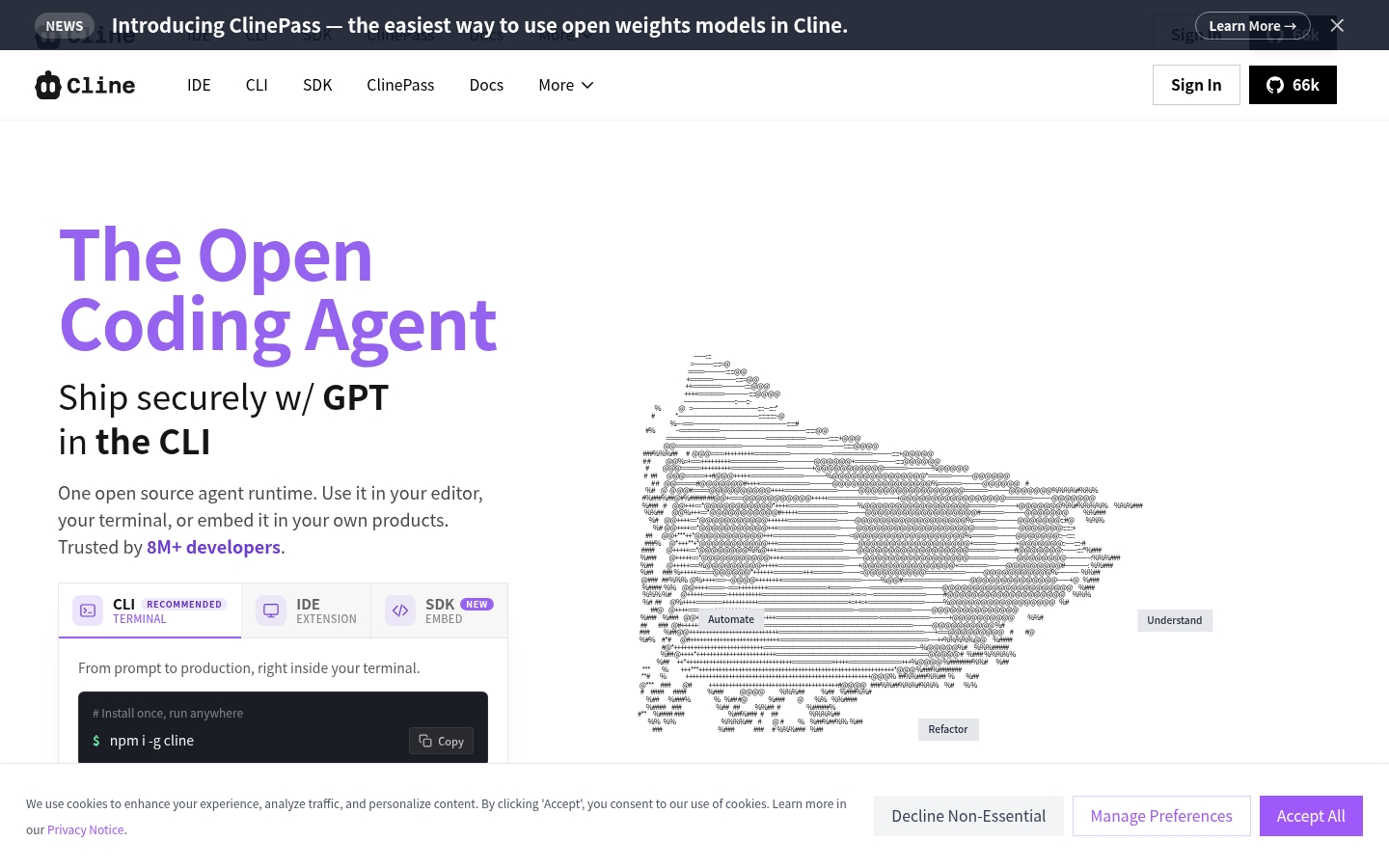 Cline - AI Coding, Open Source and Uncompromised