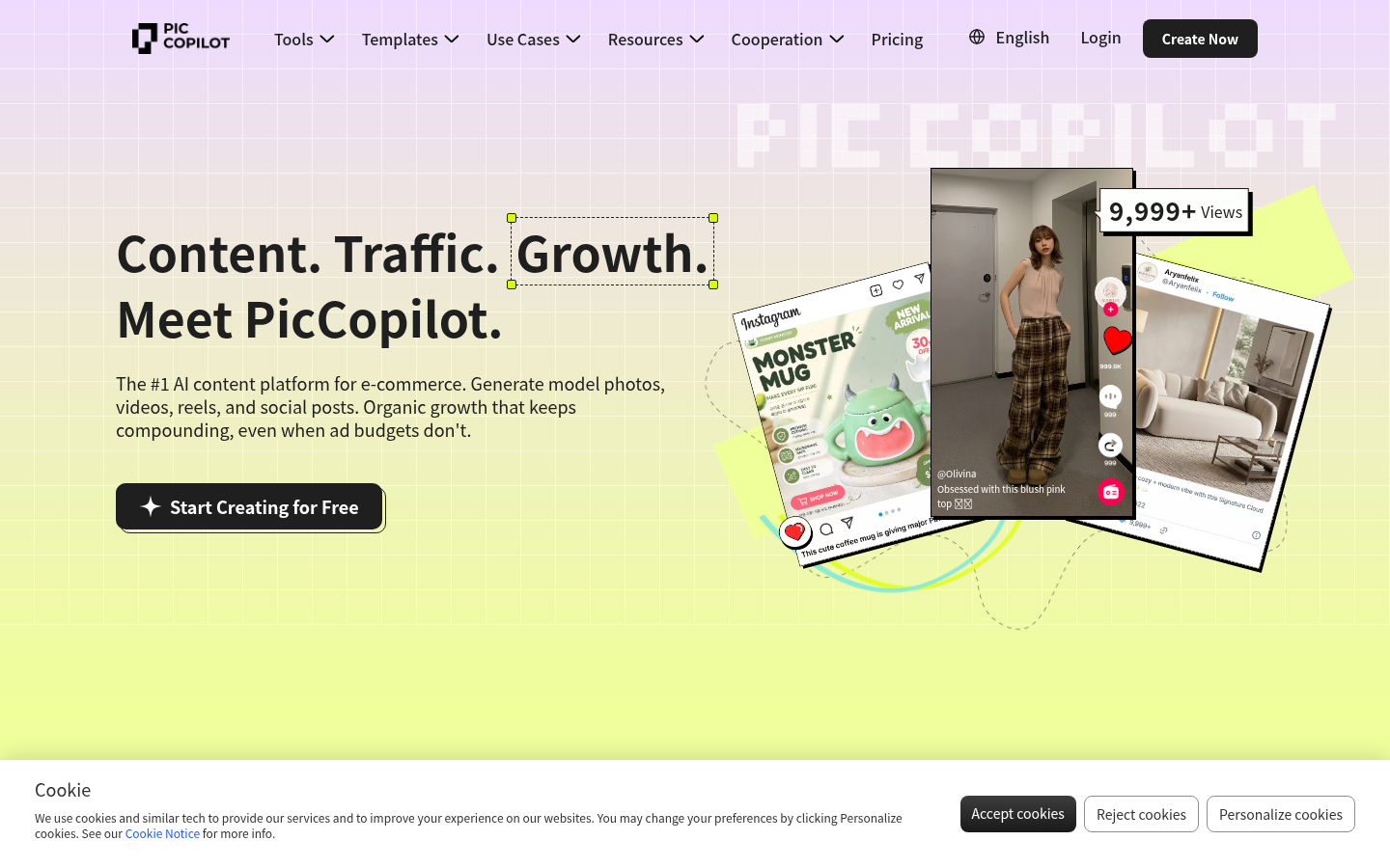 PicCopilot-阿里旗下面向海外的电商AI设计工具