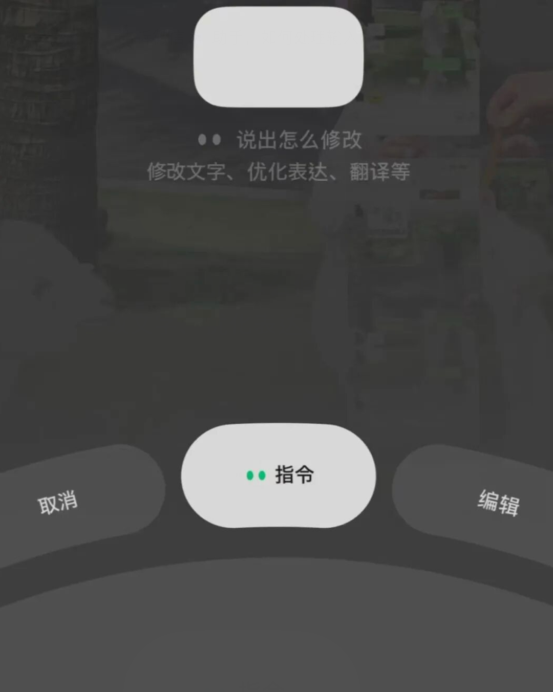 聊天输入框语音指令