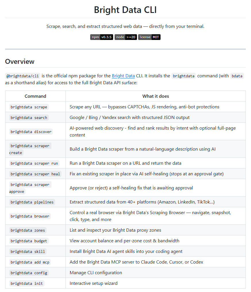 Bright Data CLI ：终端里的网页数据全家桶，一行命令绕过整条反爬链路