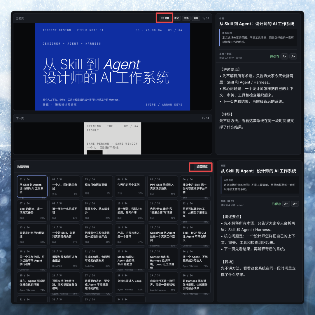页面宫格导航