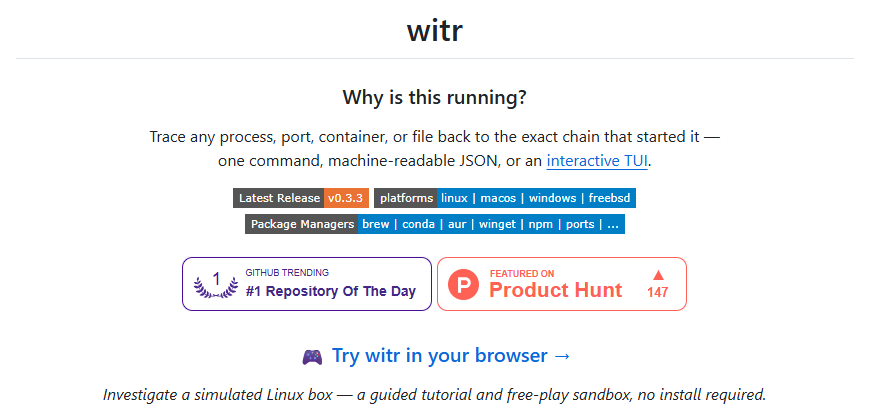 witr:把"为什么这个进程在跑"从玄学变成一条命令