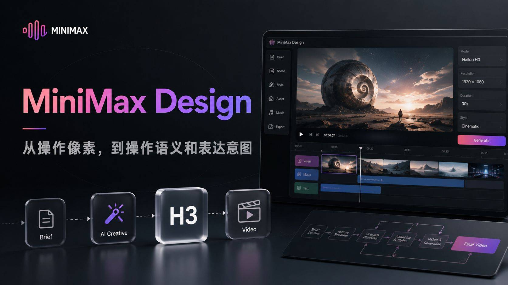 MiniMax Design 评测：把 H3 装进产线，一句话出片到底行不行