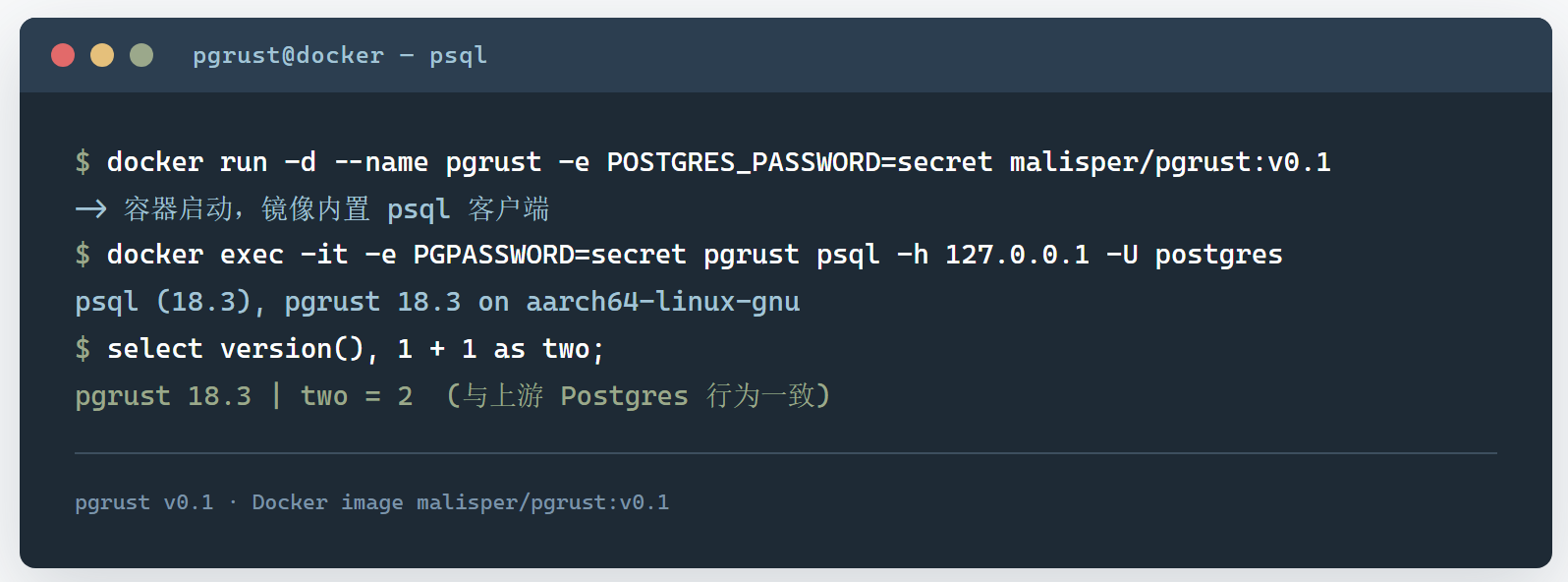 pgrust：用 Rust 重写 Postgres，46k 回归测试全过，但别急着上生产