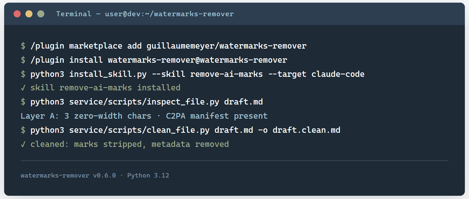 watermarks-remover:给 AI 内容做溯源体检的开源工具,不是水印橡皮擦