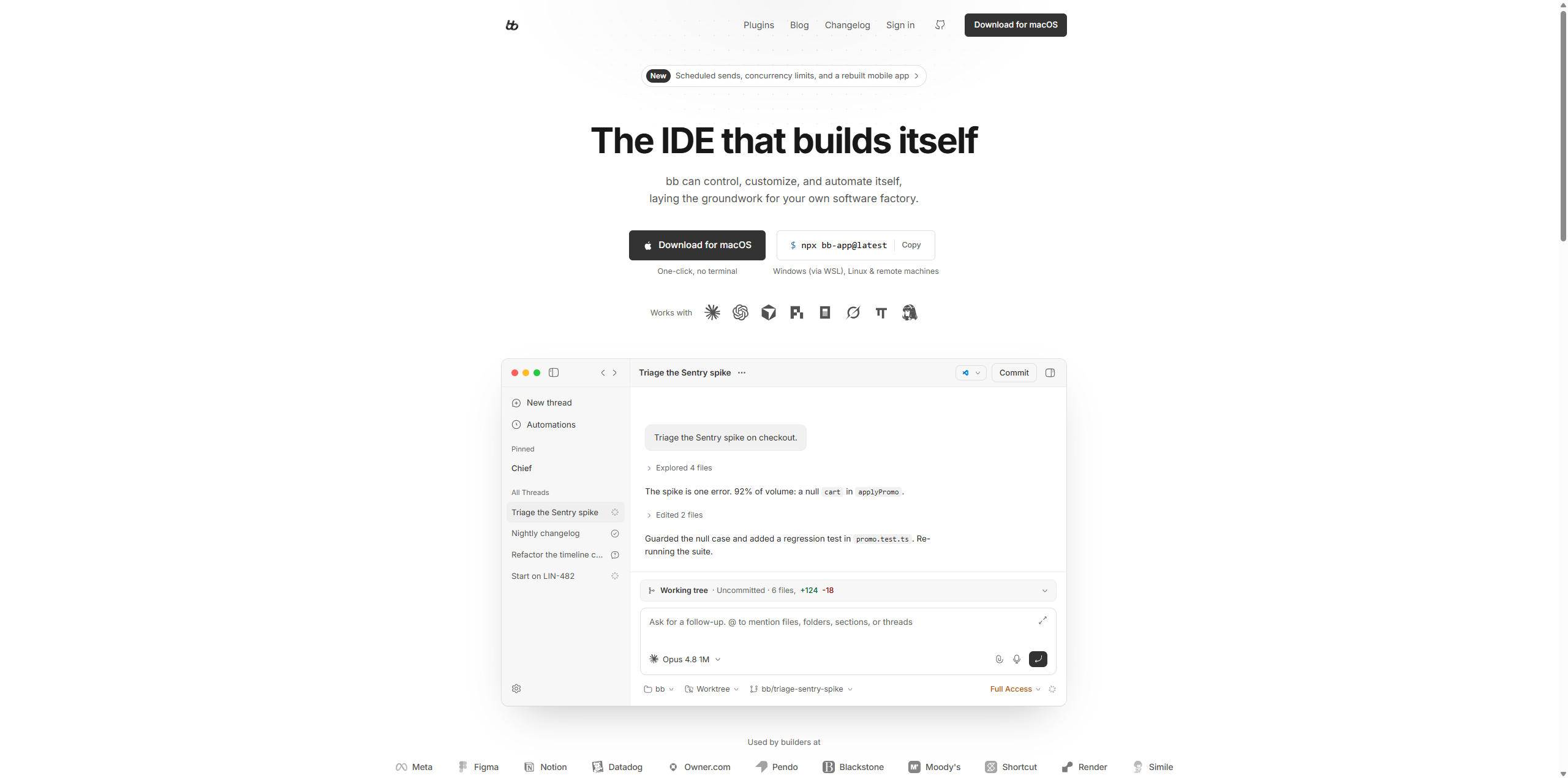 bb:一个会自己给自己加功能的 Agent IDE