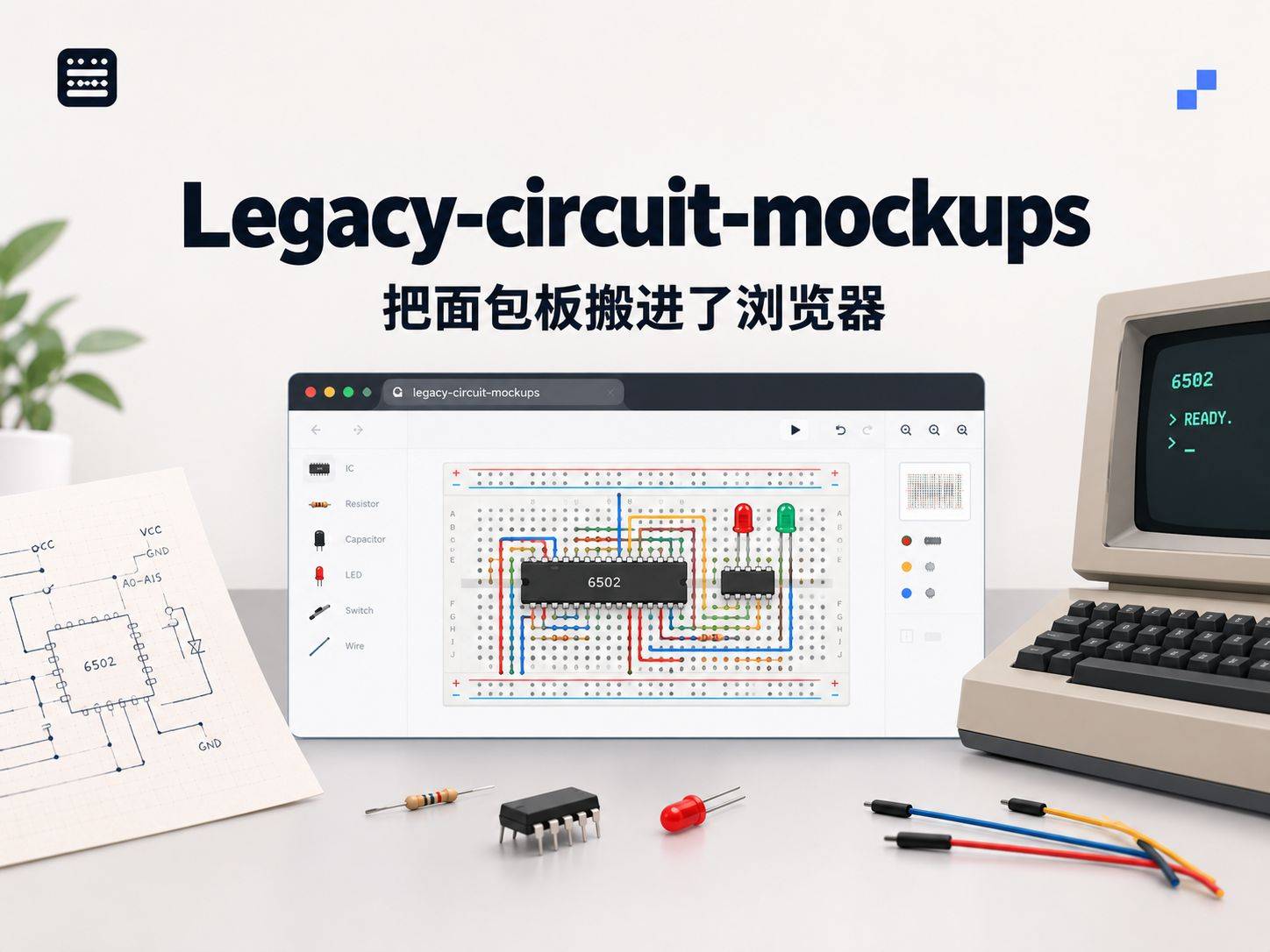 legacy-circuit-mockups ：把面包板搬进了浏览器
