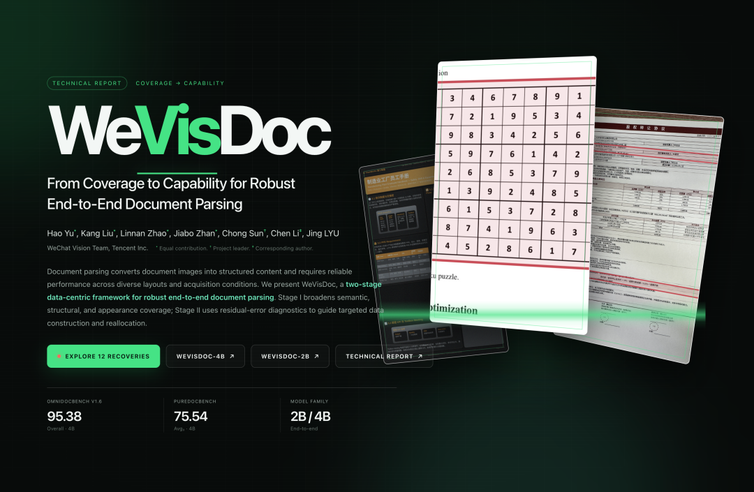 WeVisDoc 项目与模型概览