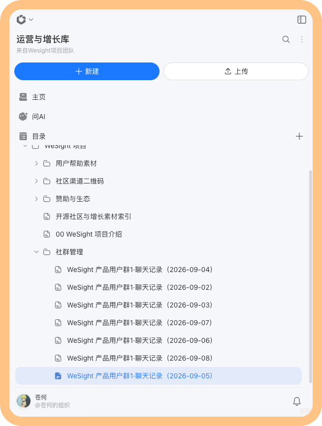 运营与增长库中按日期整理的用户群记录