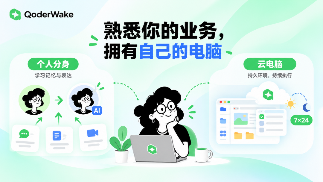 QoderWake 上新:数字员工有了你的经验,也有了自己的电脑